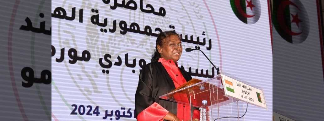 The University of Algeria Conferred the Degree of Honorary Doctorate on Smt Droupadi Murmu