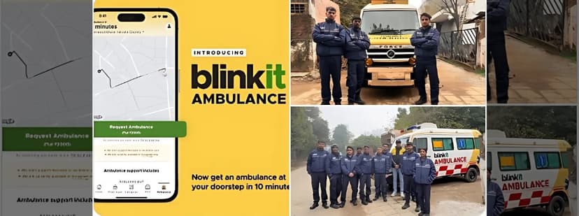 Blinkit Launches 10-Minute Ambulance Service in Gurgaon