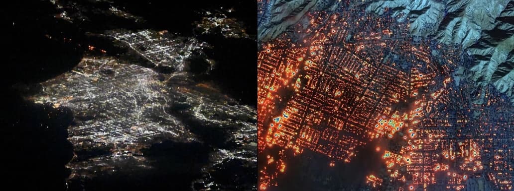 Devastating Los Angeles Wildfires Seen from Space