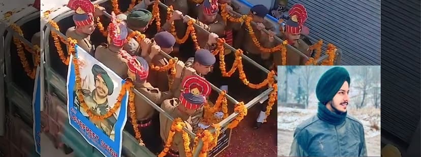 Emotional farewell to Agniveer Lovepreet Singh as his mortal remains arrive in Punjab’s Mansa village